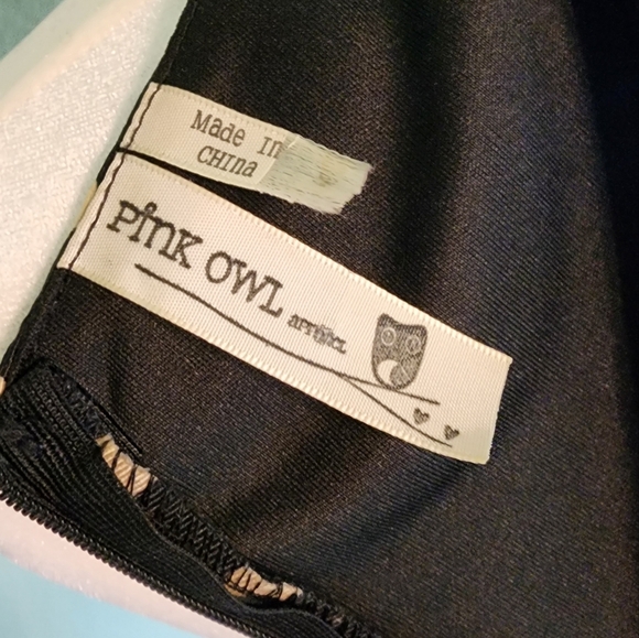 ModCloth x Pink Owl Apparel retro polka dot black white dress M - Picture 3 of 10